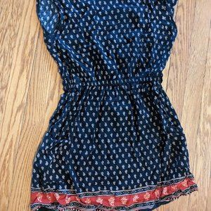 Forever 21 short dress - black floral print with red